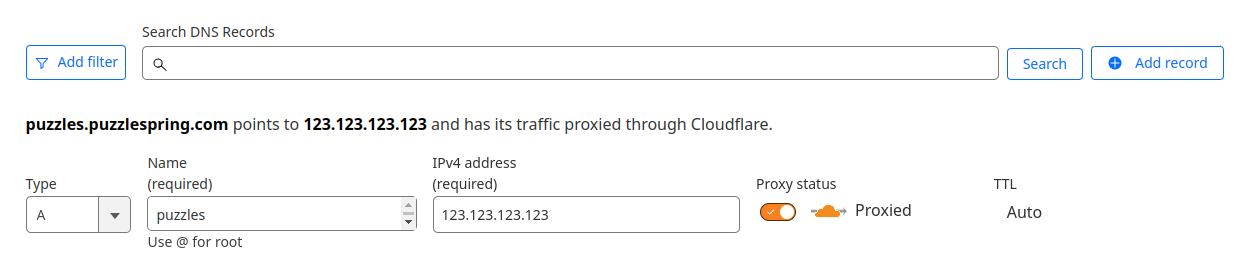 External DNS Configuration