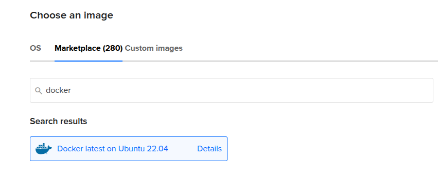 DigitalOcean Docker Marketplace